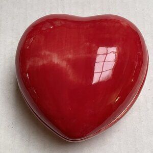 Valentines Day Trinket Box Treasure Box Ceramic Heart Red Gift Love Christmas